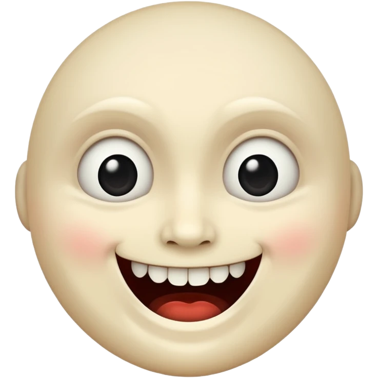 Creepy smile emoji