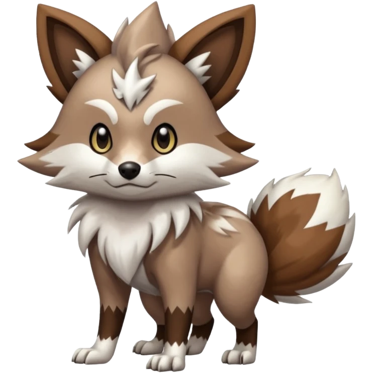 Zigzagoon-Furret-Lycanroc-fusion emoji