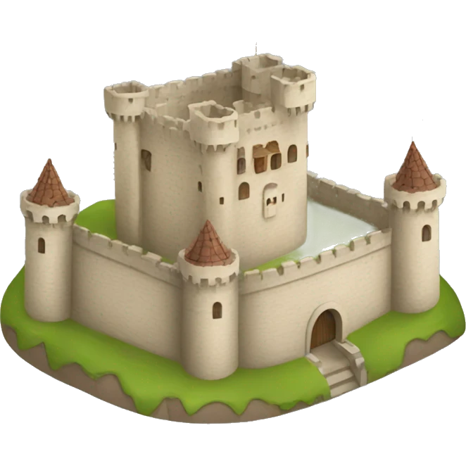 un castillo con un león emoji