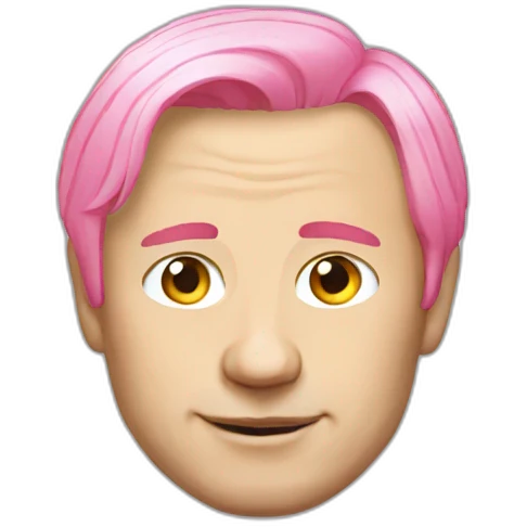 Putin with pink hair emoji