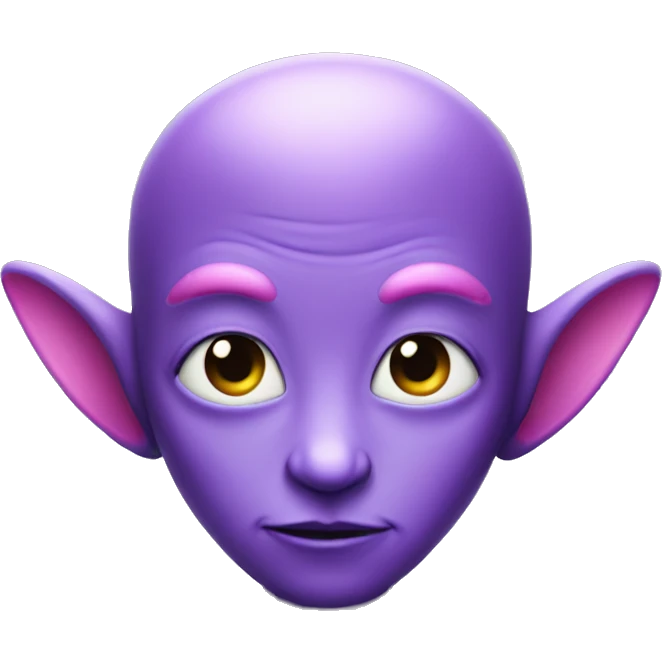 purple alien with pink hair emoji