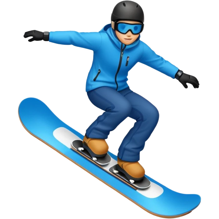 Snowboard black And bleu  emoji