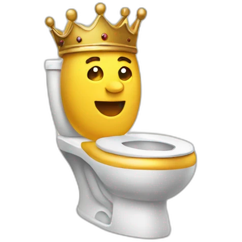 king sitting toilet emoji