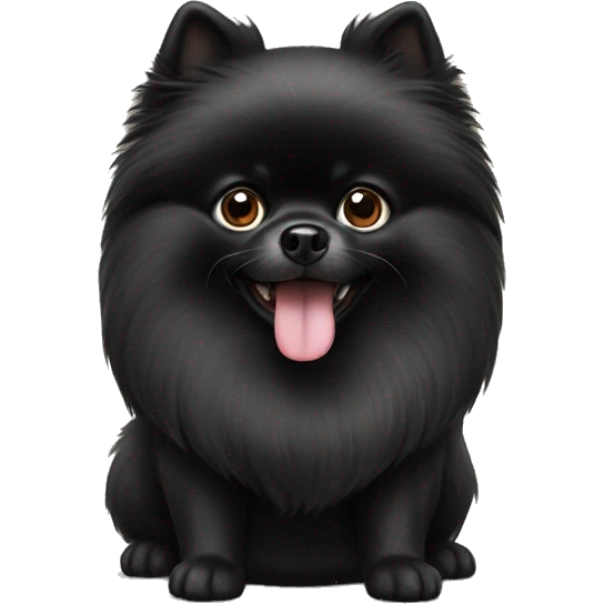 Black Pomeranian dog emoji