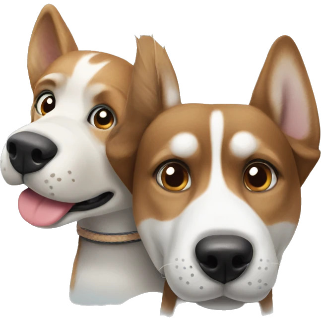 Husky and beagle together  emoji