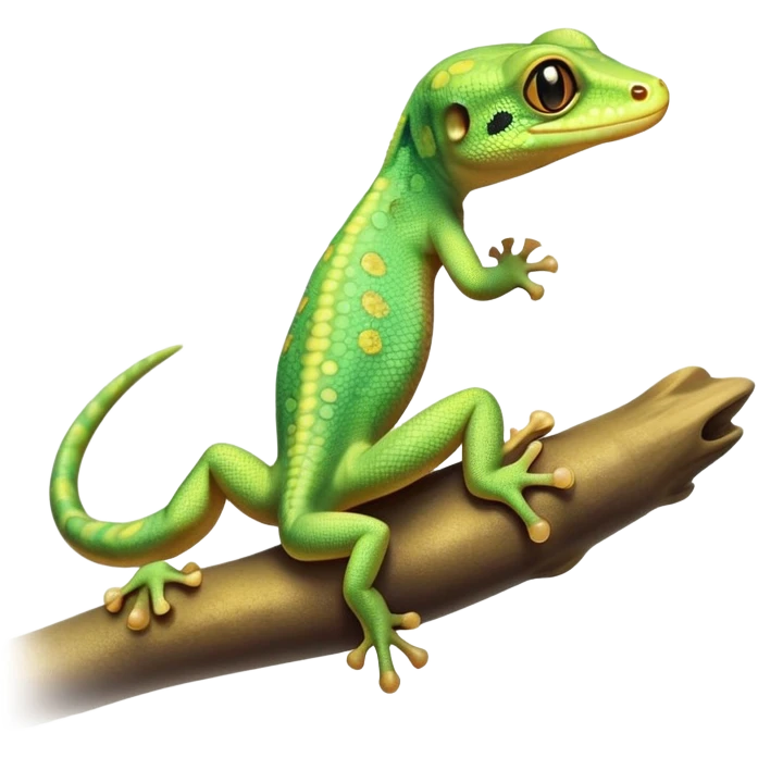 cinematic-cute-realistic gecko-portrait-emoji,-head-tilted-playfully-and-inquisitively,-featuring-a-small,-charming-body-with-smooth,-vividly-patterned-scales,-bright,-sparkling-eyes-and-delicate,-sticky-toe-pads,-simplified-yet-irresistibly-adorable emoji