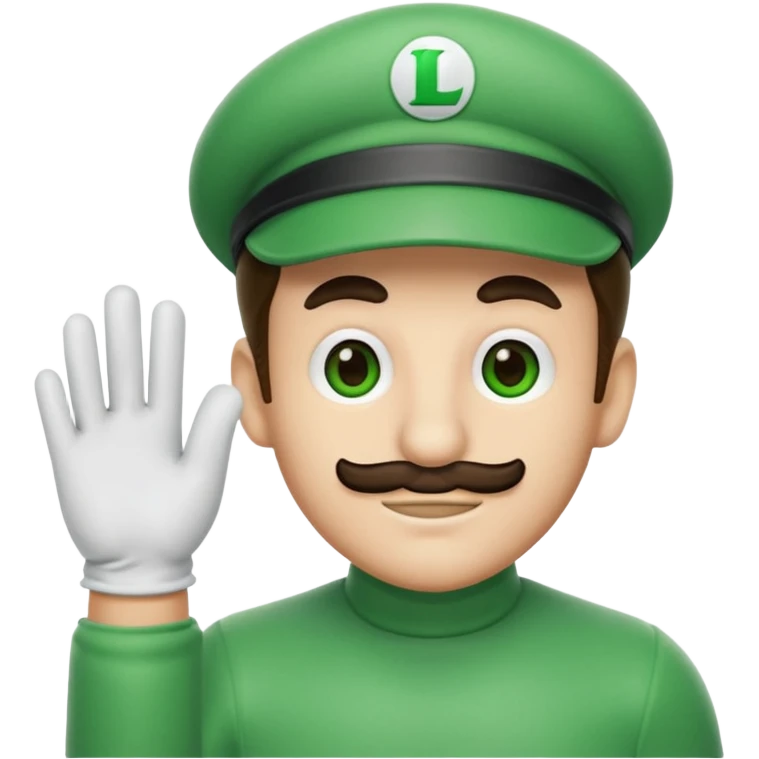 Luigi white gloves emoji