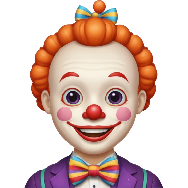 Clown with striped bow tie emoji