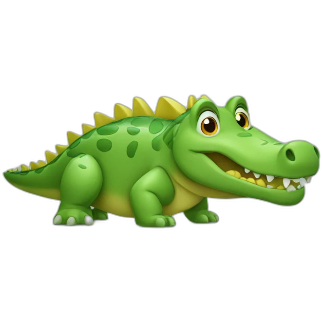Crocodile sur éléphant emoji