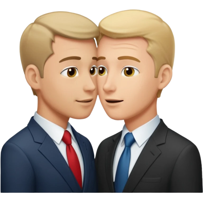 two business man telling secretsto eachother emoji