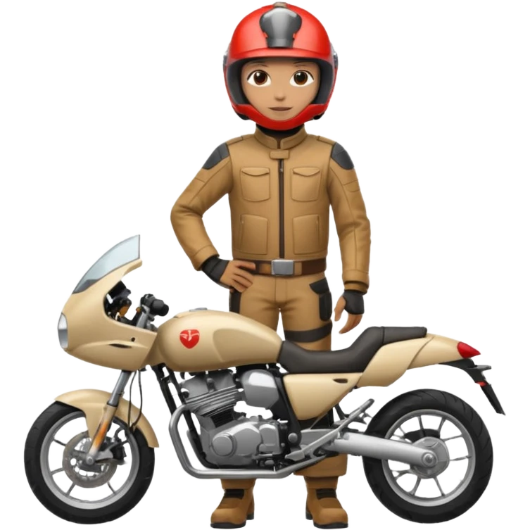 motorcycle human with helmet full body emoji