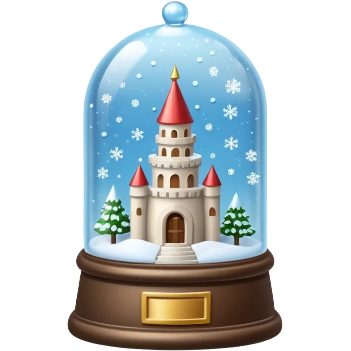 snow-globe, tower inside emoji