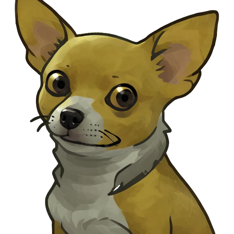 Furry gold Chihuahua  emoji