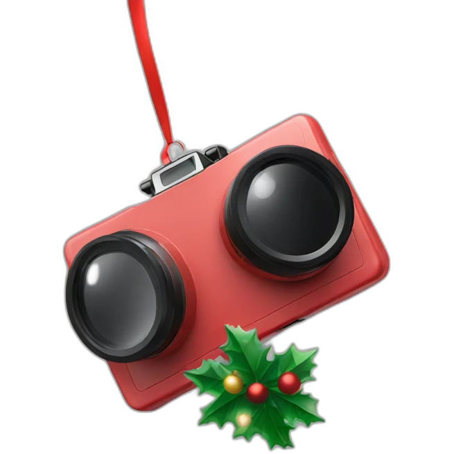 stereo vr camera christmas decoration emoji