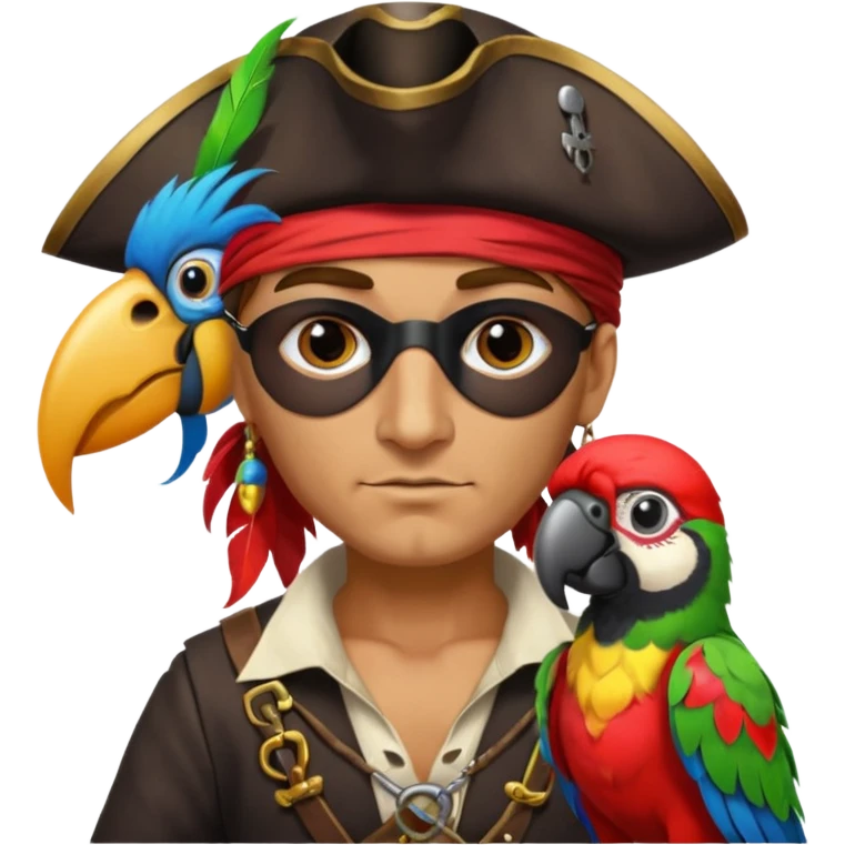 pirate and parrot emoji