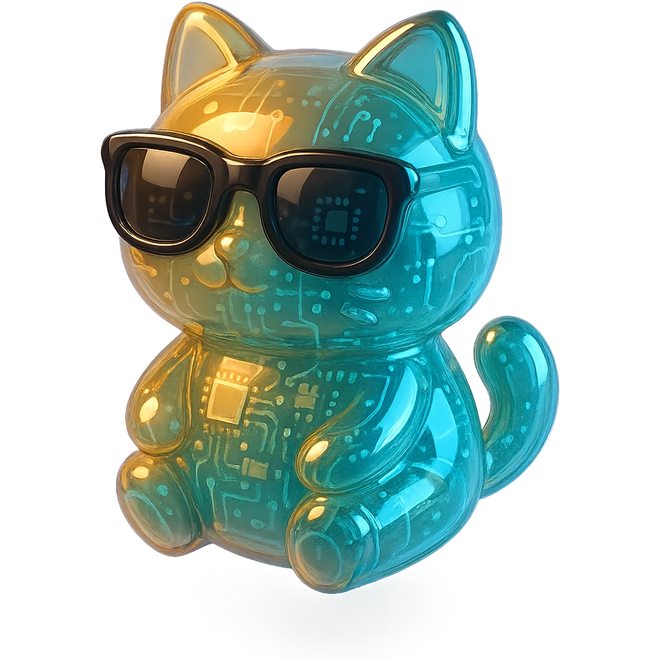 Cat wearing sunglasses emoji