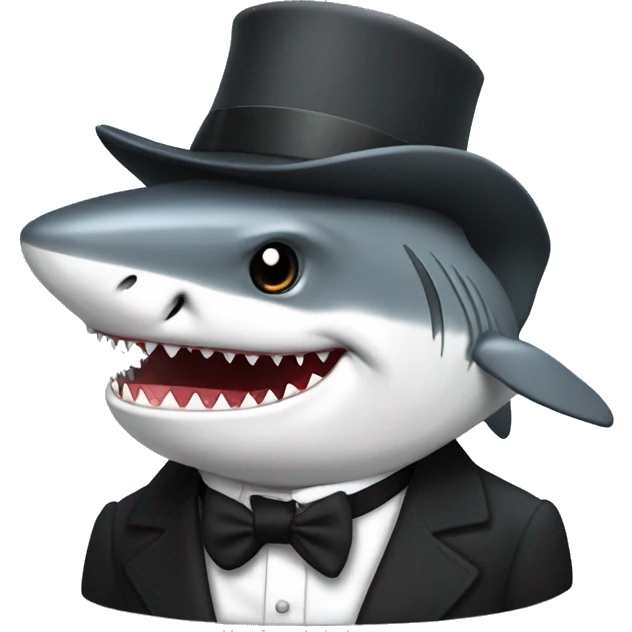 Shark with Abe Lincoln’s hat emoji
