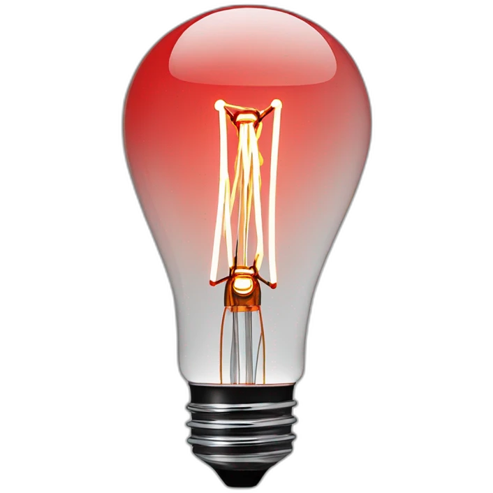 filament led lamp red emoji