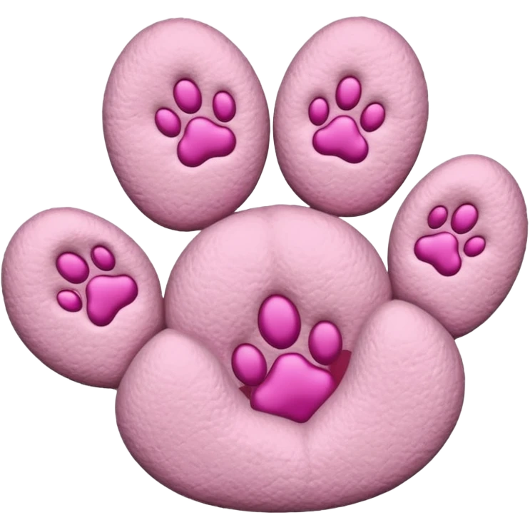 pink puppy paw print emoji