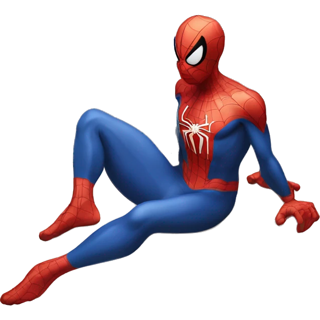 Spiderman Sukhasana pose emoji