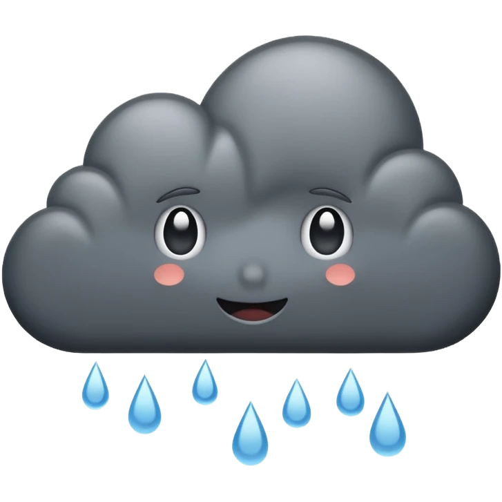 a dark cloud is crying it looks like raining  emoji