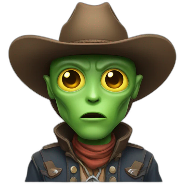 Cowboy alien emoji