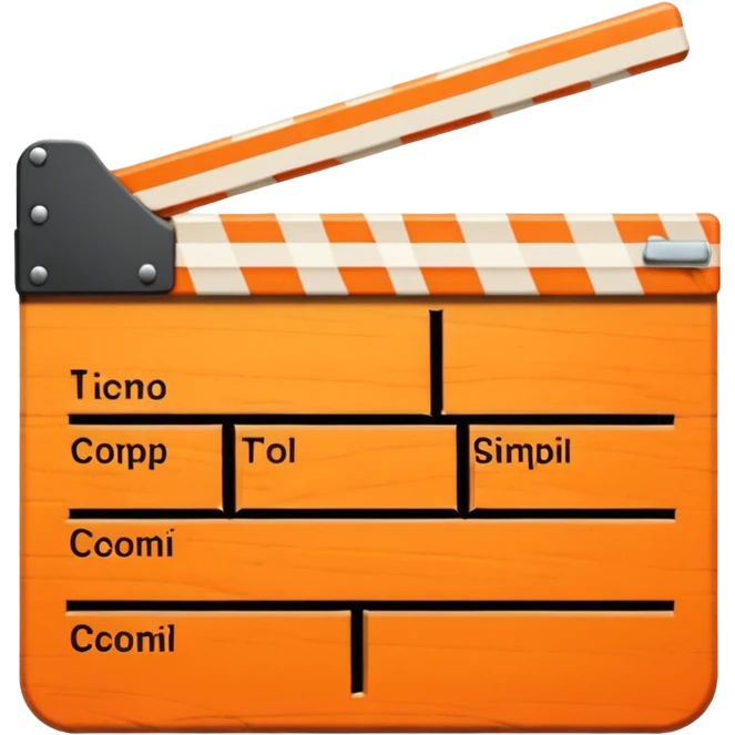 orange striped clapperboard emoji