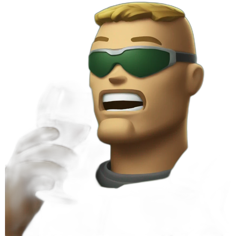 doomguy drinking wine emoji
