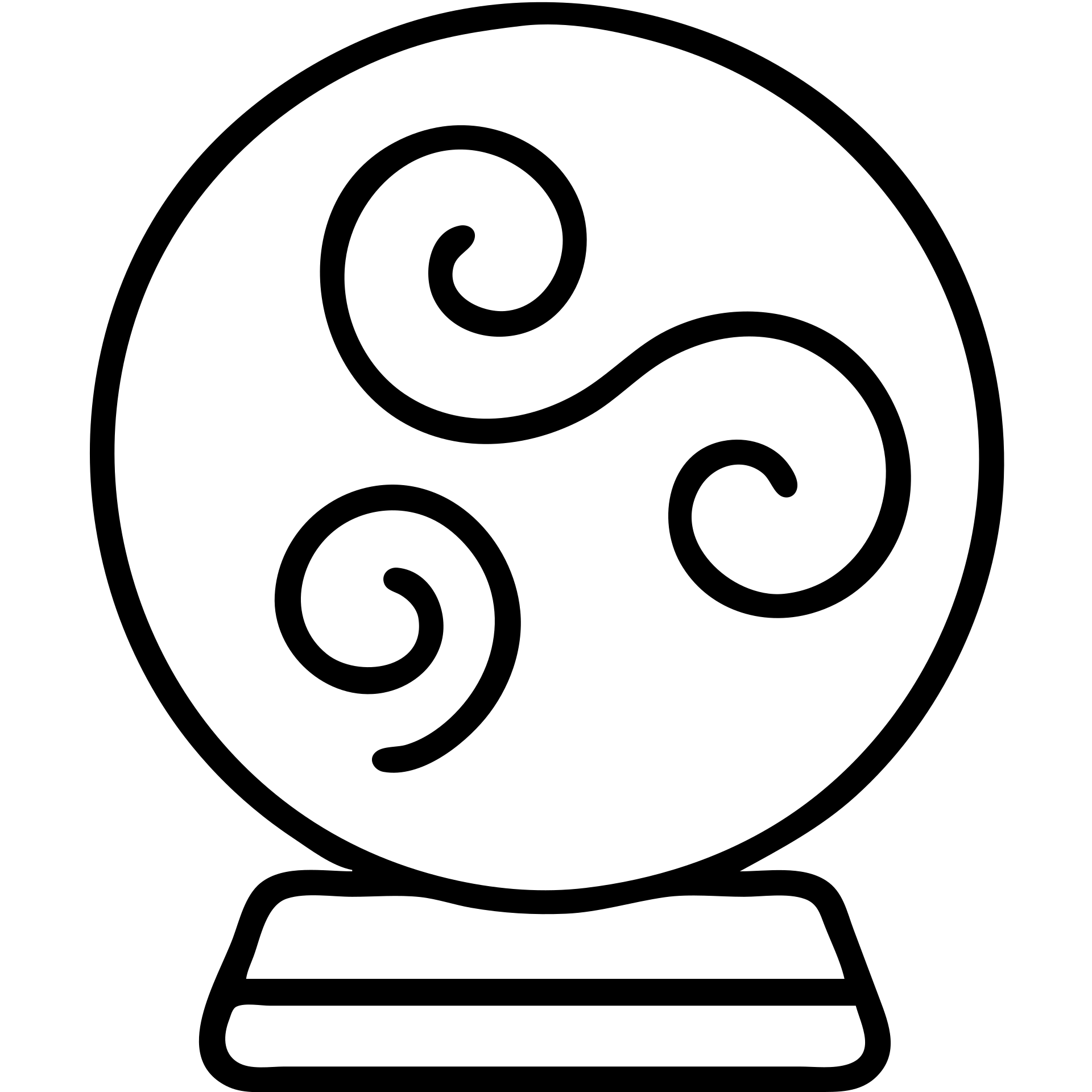 A blue crystal ball scrying orb with swirls inside emoji