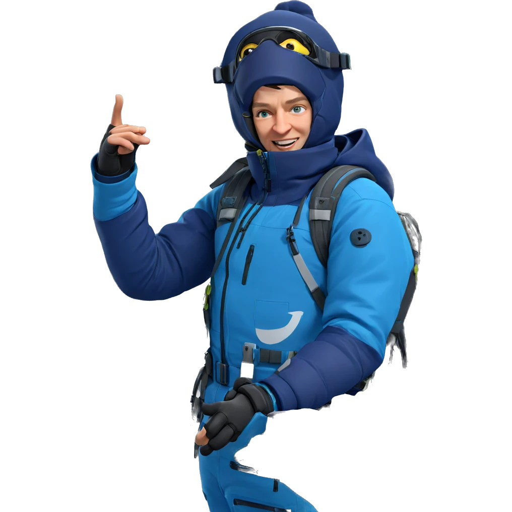 smiling boy in snow gear emoji