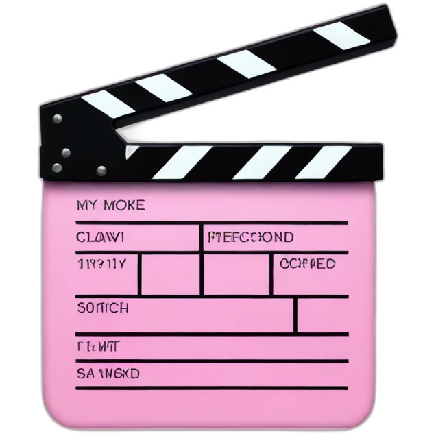 light pink clapperboard emoji