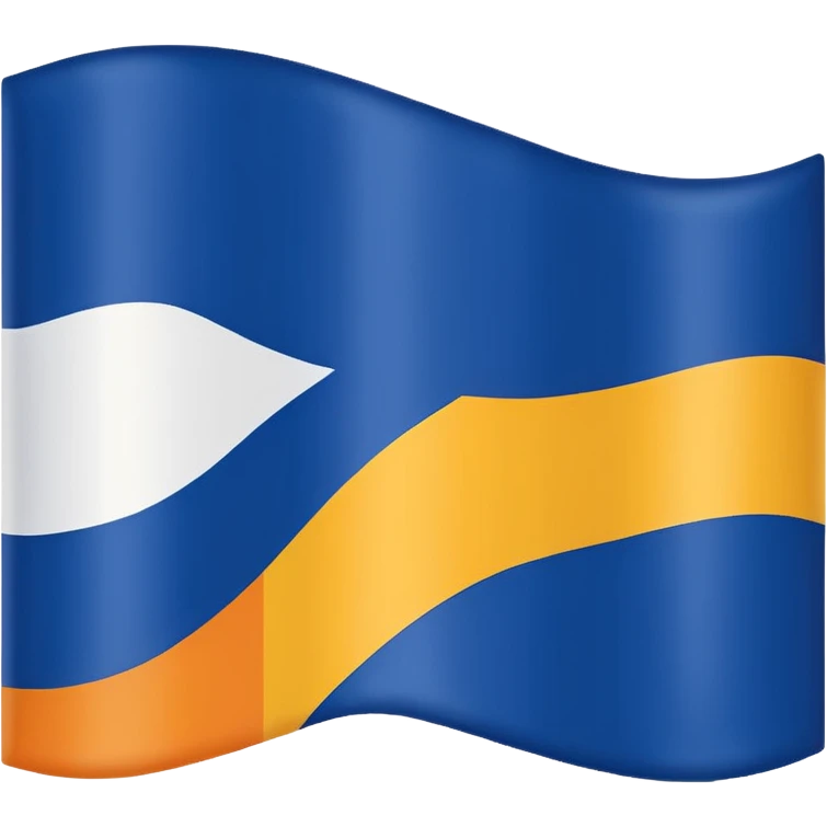 A flag whit darkblue, blue, white, yellow and orange and has 5 stripes white in the middle, blue in next to white left, yellow next to white right, orange next to yellow right, dark blue next to blue left💙🩵🤍💛🧡follow the emoji