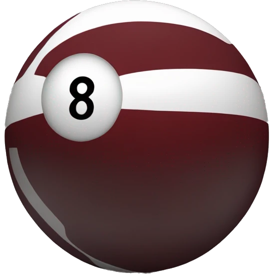 8 ball Dark red  emoji