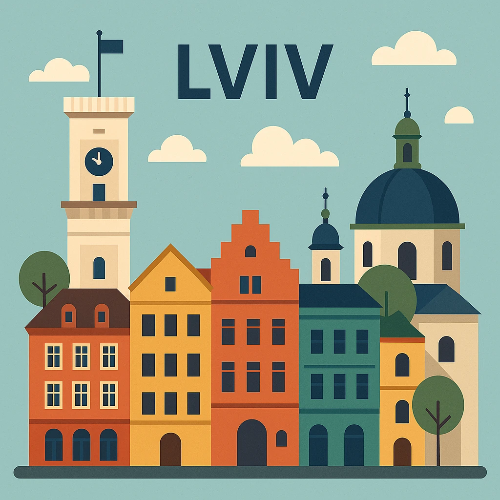 flat design style Lviv emoji