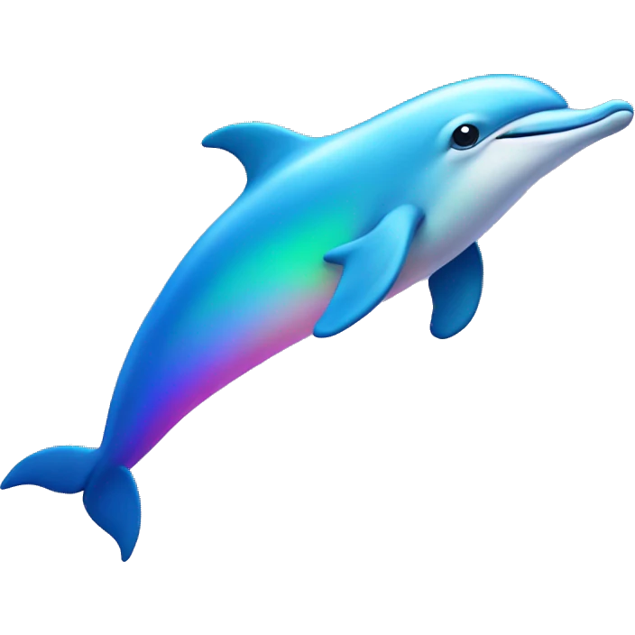 Rainbow Dolphin Full Body emoji