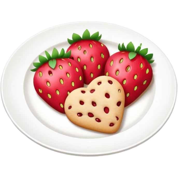 two strawberry cookies  emoji