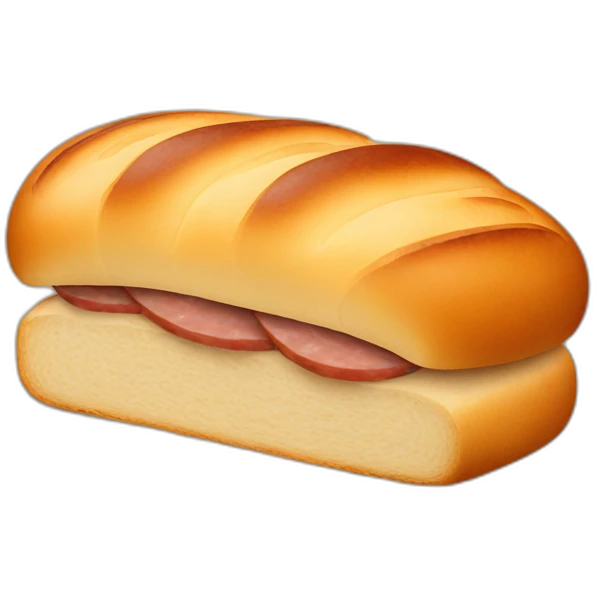 bread with sausage emoji