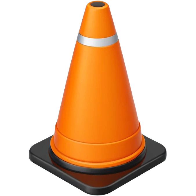 Cone marker
 emoji
