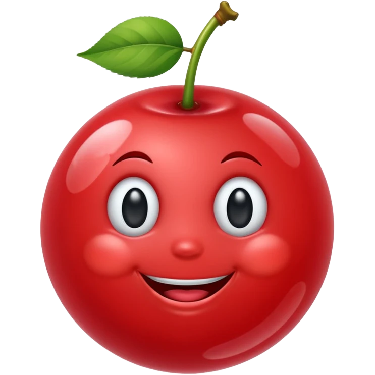 bubbles smiling cherry emoji