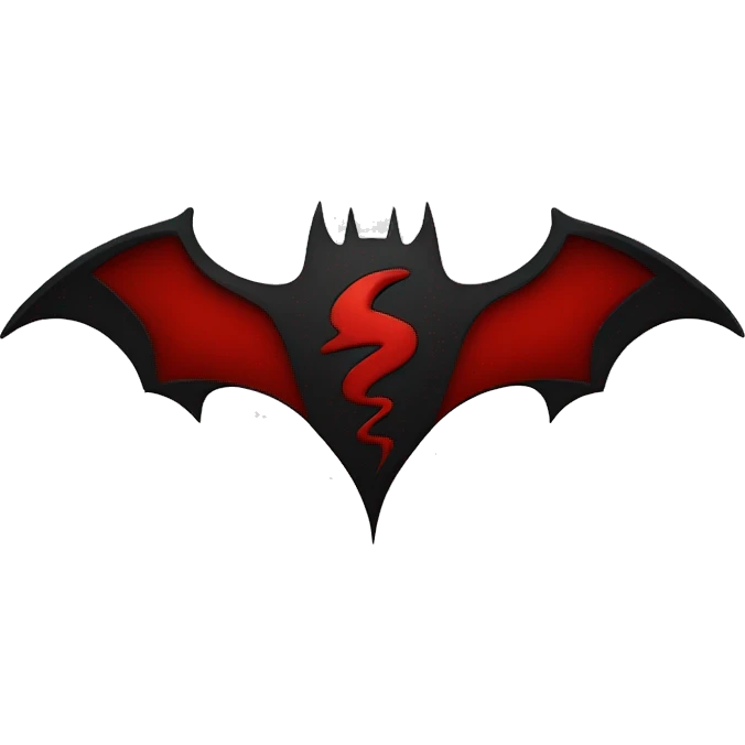 Batmans hearth with red and black colour emoji