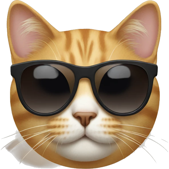 Cat with sunglasses emoji