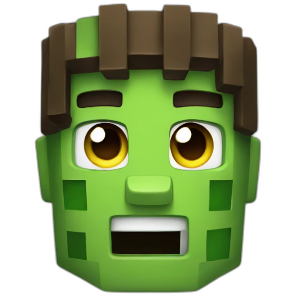 face of creeper from Minecraft emoji