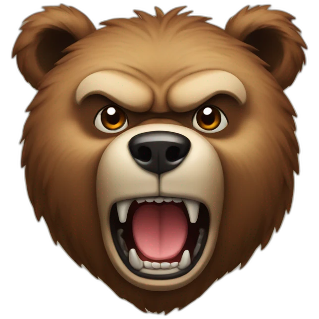 Angry bear emoji