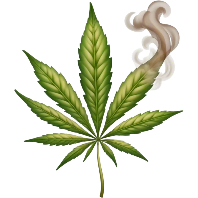 Blunt of weed with smoke coming off of it  emoji