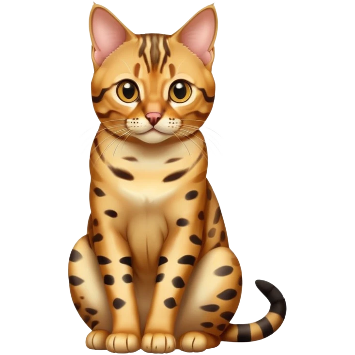 Bengal cat full body sitting emoji