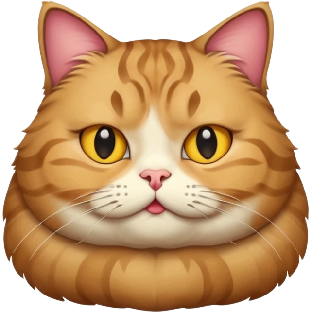 گربه ی چاقی با چشمان چپ emoji