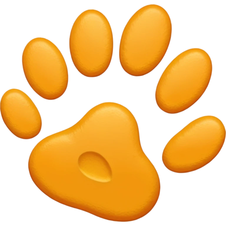 a very light pale yellow-orange pawprint emoji