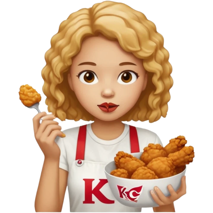 a oversized kfc lover girl emoji