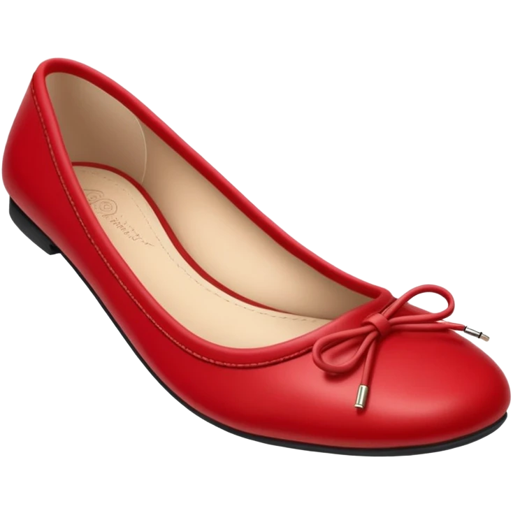 cherry red ballet flats, red flat shoes emoji