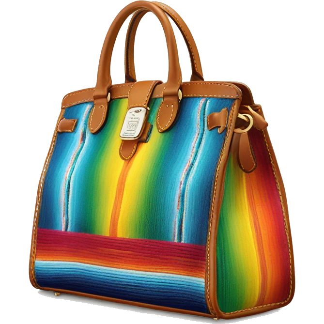Realistic dooney and Bourke serape pattern satchel purse. emoji